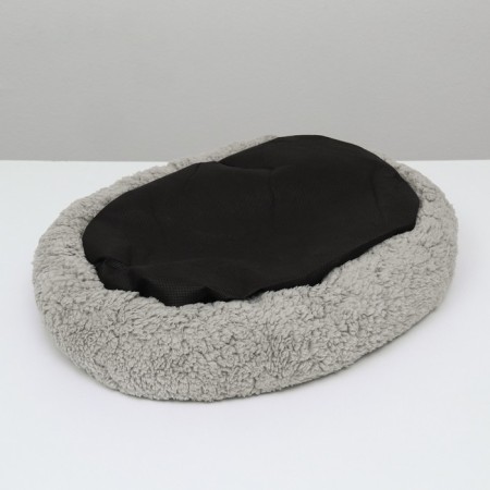 Lynchik for puppies and kittens "comfort", soft fur, 38 x 32 x 11 cm, gray-5
