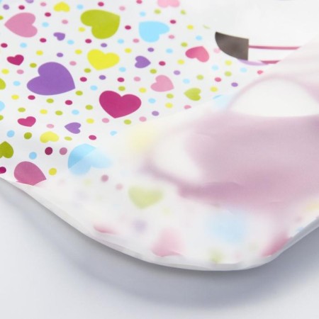 Bibslate for feeding "Fun Panda" waterproof on Velcro, with a pocket, soft-3