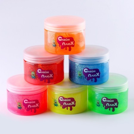 Slime Plus "Sea", with sparkles and balls, assorted-8