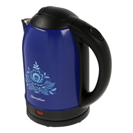Electric kettle "Matryona" MA-005, Metal, 2 l, 1500 watts, blue-black with a drawing "Gzhel"-1