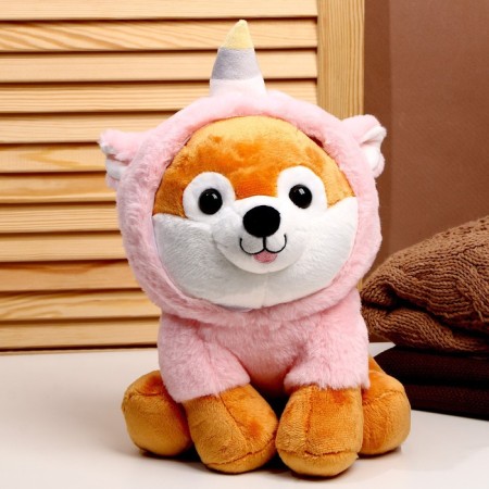 Soft toy "Dog", in a suit of a unicorn, 30 cm-3