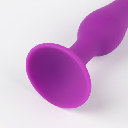 Anal traffic jam, oki-horses, cone, Soft silicone, 32 x 100 mm, purple-3