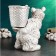 Steam for the little things "Bear with a basket" White with silver, 30cm