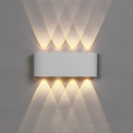 Front Facade "Semesfer", FSD-067, 8 W, 3000K, 4 rays, IP65, 220 V, plastic, white 1008421-2