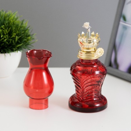 Kerosene lamp red 6x6x20 cm Risalux-4