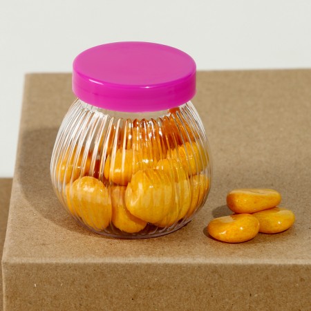 The basis for creativity and decor is a jar with a lid, size - 5.5 × 5.5 × 5.5 cm, mix color-3