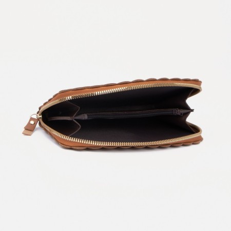 Women's wallet with lightning, brown color-5