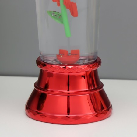Lava-lamp "Rose" LED from 3haa USB batteries Red 7.5x6.5x25cm-9