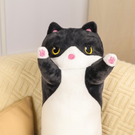 Soft toy-podushka "cat", 50 cm, black color-1