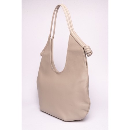 Sobo bag female, genuine leather, ludor beige, 45x12x26 cm-1