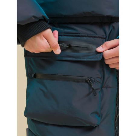 Coat for girls, height 104 cm, black color-9