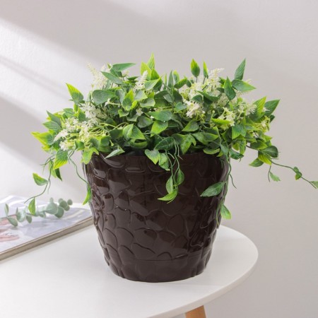 Pot with the pallet "pebbles", 5 l, chocolate color
