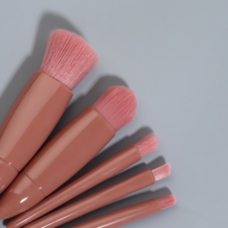 A set of makeup brushes, 5 objects, peach color-4
