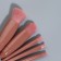A set of makeup brushes, 5 objects, peach color