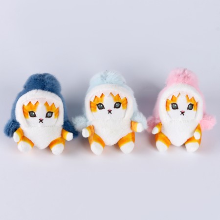 Soft toy "Cat Okula" on a key fob, 11 cm, color mix-3