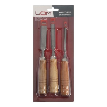 Set of chisels scrap, wooden handle, 6-12-18 mm-2
