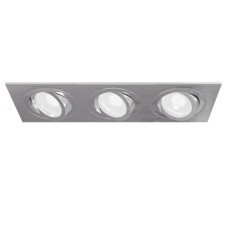 The built-in lamp Technical DL024-2-03S, GU10, 3x50 W, 92x256x60 mm, silver