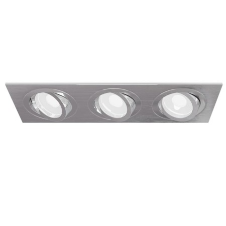 The built-in lamp Technical DL024-2-03S, GU10, 3x50 W, 92x256x60 mm, silver