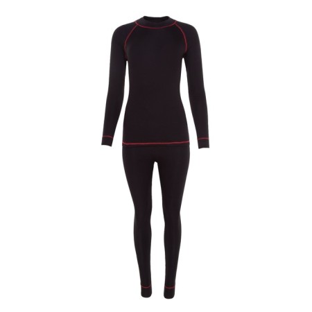 Female thermal underwear (jumper, leggings), black/red color, size 54-6