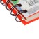 Notepad, A6, 100 liters, double spiral, 3 sections, plastic cover, mix