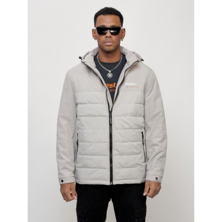 Male spring jacket, size 56, light gray color-4