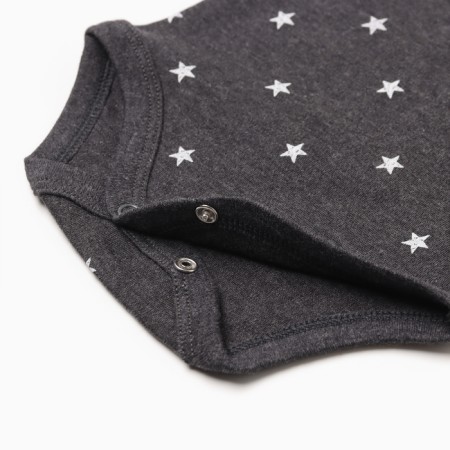 Body baby with short sleeve, gray color, height 80 cm-3