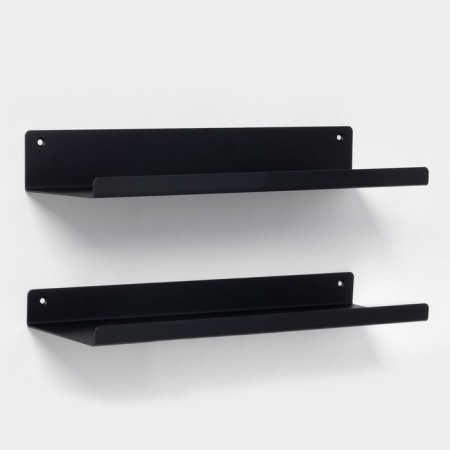 Shelves for storage "Loft Art", 35 × 10 × 3.5 cm, 2 pcs, black color-1