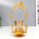 Summary metal, glass per 1 candle "Flower arch" D-5 cm, gold 9.5x11x20 cm