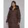 Coat insulated winter female, size 46, dark brown color