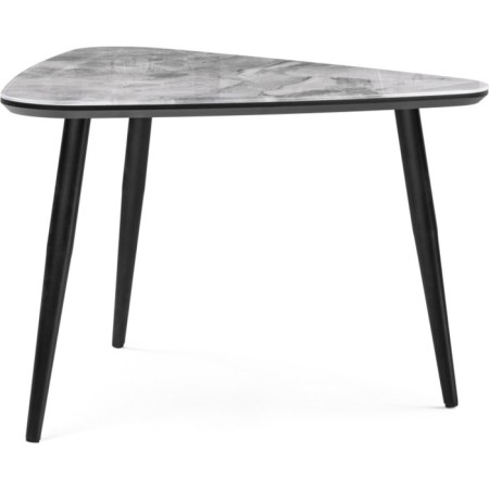 Ramsi coffee table marble gray metal, black 60x60x41 cm