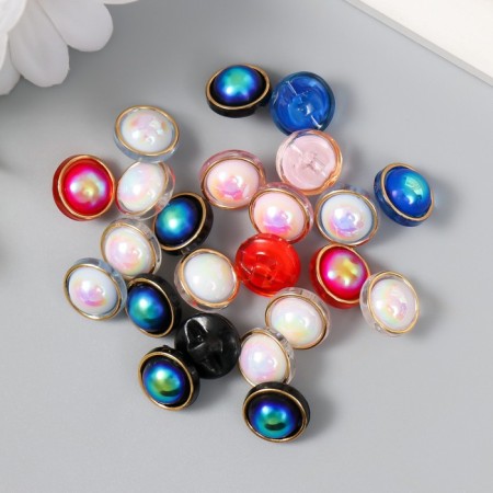 Buttons plastic for creativity on the midnight "ball with stroke" set of 20 pcs 1.2x1.2 cm