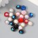 Buttons plastic for creativity on the midnight "ball with stroke" set of 20 pcs 1.2x1.2 cm