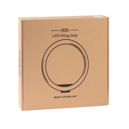 LED ring lamp M33, lamp 32 cm, 10 watts, black-6