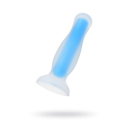 Anal plug luminous in the dark Kyle Glow, waterproof, silicone, transparent, 10.5 cm