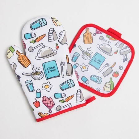 Cooking kit Book Cook Book, Square 17*17 cm, Mitten 26*16 cm, 100% p/e-1