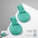 Earrings Metal "brightness" geometry, mint color