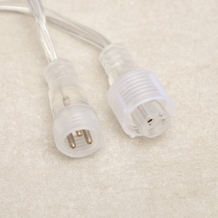 Garland "Network" 2 × 1.5 m, IP44, UMS, transparent thread, 192 LED, warm white glow, 220 V-5