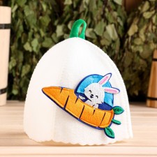 Bath cap with an applique 