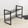 Avangard shoe shelf, 2 tiers, 70.5 × 30.5 × 50.5 cm, black color