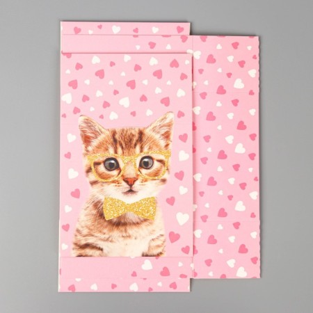 Gift folding box, packaging, “cat”, 15 x 15 x 8 cm-4