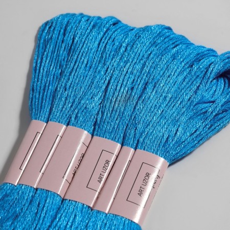 Blanc muline threads, 8 ± 1 m, 6 pcs, color bright blue No. 996-4