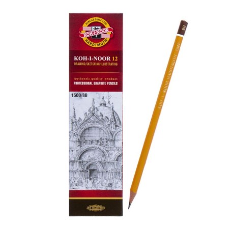 Chernographic pencil 2.5 mm, Koh-I-Noor 1500 8B, professional, l = 175 mm