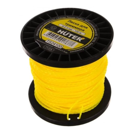 Huter trimmer fishing line, twisted square, d = 2.4 mm, 100m
