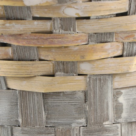Set of wicker baskets, d23x18/42 cm, d27x19/44 cm, d29x19/46 cm, 3 pcs, gray, bamboo-6