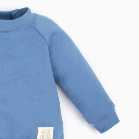 Costume: sweatshirt and pants Basic line baby, height 62-68 cm, blue-2