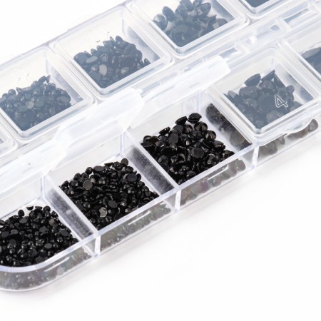 Basic set for inlaid with rhinestones, color black, size from 1.5-6 mm-2