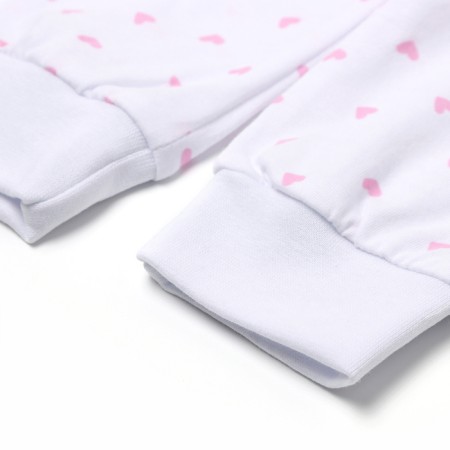 Children's sliders "Antoshka", white color/hearts, height 68-2