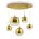 Fermi lamp, 5x60W E27, color gold