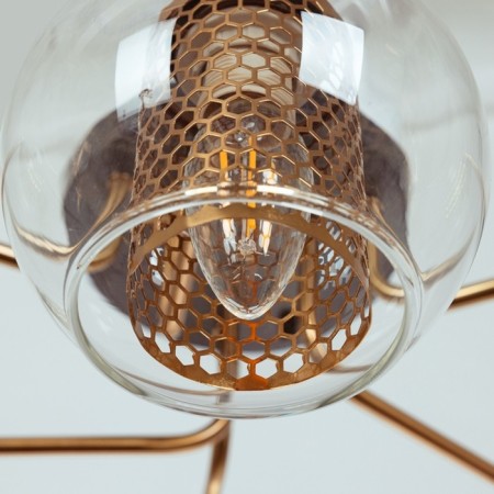 Ceiling chandelier Arte Lamp Manchester A7045PL-6BK, E14, 6x40 W, 68x68x26 cm, black, copper-2