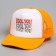 Baby cap for a boy with a Cool you net, orange color, rr 52–54, 5–7 years old